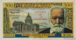 5 NF sur 500 Francs Victor HUGO FRANCE  1959 F.52.02 VF