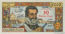 50 NF sur 5000 Francs HENRI IV FRANCE  1958 F.54.01 VF+