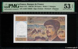 20 Francs DEBUSSY FRANCE  1989 F.66.10A26 SUP+