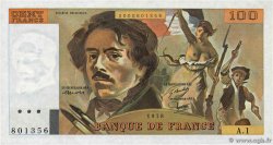 100 Francs DELACROIX FRANCIA  1978 F.68.01A1 q.FDC