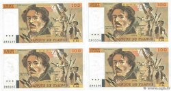 100 Francs DELACROIX modifié Consécutifs FRANKREICH  1984 F.69.08a fST