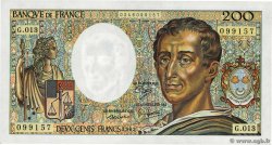 200 Francs MONTESQUIEU FRANCE  1982 F.70.02 UNC-