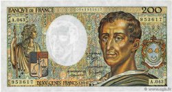 200 Francs MONTESQUIEU FRANKREICH  1986 F.70.06 fST+