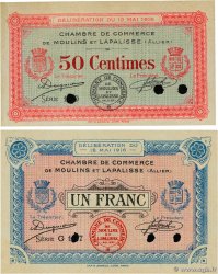 50 Centimes et 1 Franc Spécimen FRANCE régionalisme et divers Moulins et Lapalisse 1916 JP.086.01 et 06 SUP+