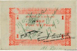 1 Franc FRENCH GUIANA  1942 P.11 VF+