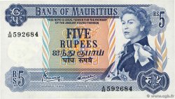 5 Rupees MAURITIUS  1967 P.30c AU