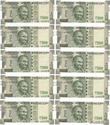 500 Rupees Consécutifs INDIA
  2017 P.114e q.FDC