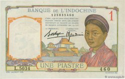 1 Piastre FRANZÖSISCHE-INDOCHINA  1936 P.054b VZ+