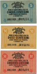 5 au 50 Centesimi Lot ITALY  1918 PM.01 au PM.03 UNC-