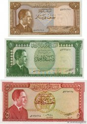 1/2, 1 et 5 Dinars Lot JORDANIEN  1959 P.13a, P.14b et P.15b fST+