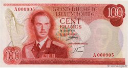 100 Francs Petit numéro LUXEMBURGO  1970 P.56a FDC