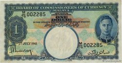 1 Dollar MALAYA  1941 P.11 SPL