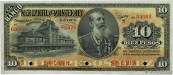 10 Pesos Spécimen MEXICO Monterrey 1906 PS.0353As fST
