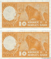 10 Kronor Consécutifs NORVÈGE  1964 P.31c pr.NEUF