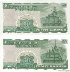 50 Kroner Lot NORVÈGE  1982 P.37d UNC-