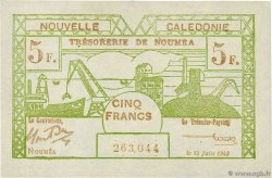 5 Francs NOUVELLE CALÉDONIE  1943 P.58 fST+