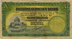 1 Pound PALESTINA  1939 P.07c q.MB