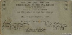 5 Pesos PHILIPPINES Culion 1942 PS.246 TTB