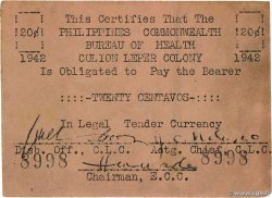 20 Centavos PHILIPPINEN Culion 1942 PS.253 fVZ