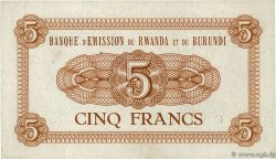 5 Francs RWANDA BURUNDI  1960 P.01a XF+