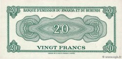 20 Francs RWANDA BURUNDI  1960 P.03a SUP+