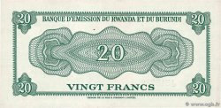 20 Francs RWANDA BURUNDI  1960 P.03a VZ+