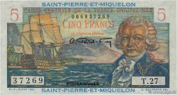 5 Francs Bougainville SAINT PIERRE AND MIQUELON  1946 P.22 UNC