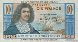 10 Francs Colbert SAINT PIERRE AND MIQUELON  1946 P.23 UNC-