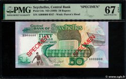 50 Rupees Spécimen SEYCHELLEN  1989 P.34s ST