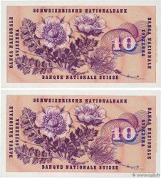 10 Francs Consécutifs SUISSE  1955 P.45a SPL
