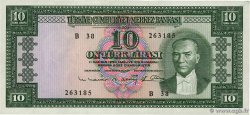 10 Lira TURCHIA  1960 P.161 AU