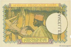 5 Francs Essai AFRIQUE ÉQUATORIALE FRANÇAISE Brazzaville 1934 P.- (06var) SUP+
