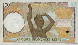 100 Francs Spécimen AFRIQUE ÉQUATORIALE FRANÇAISE Brazzaville 1941 P.08s UNC-