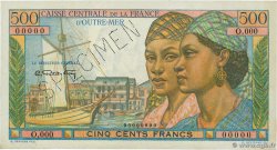 500 Francs Pointe à Pitre Spécimen FRENCH EQUATORIAL AFRICA  1946 P.25s