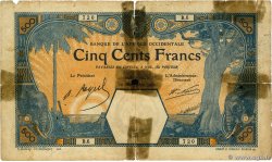 500 Francs PORTO-NOVO FRENCH WEST AFRICA Porto-Novo 1921 P.13E
