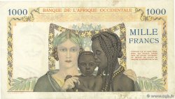 1000 Francs FRENCH WEST AFRICA (1895-1958)  1945 P.24 VF