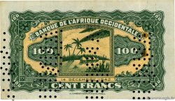 100 Francs Spécimen FRENCH WEST AFRICA  1942 P.31as fVZ