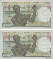 5 Francs Consécutifs FRENCH WEST AFRICA  1948 P.36 q.FDC