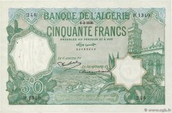 50 Francs ALGERIA  1936 P.080a XF+