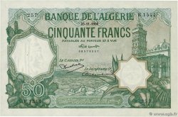 50 Francs ALGERIA  1936 P.080a AU