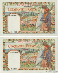 50 Francs Consécutifs ALGÉRIE  1942 P.087 pr.NEUF