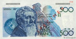500 Francs Spécimen BELGIO  1980 P.141s FDC