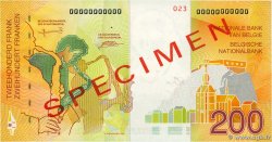 200 Francs Spécimen BÉLGICA  1995 P.148s FDC