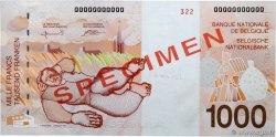 1000 Francs Spécimen BÉLGICA  1997 P.150s FDC