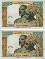 1000 Francs Consécutifs STATI AMERICANI AFRICANI  1961 P.103Ab q.FDC