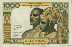 1000 Francs STATI AMERICANI AFRICANI  1977 P.303Ci q.AU