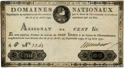 100 Livres Faux FRANCIA  1791 Ass.15f MBC