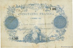 25 Francs type 1870 - Clermont-Ferrand Faux FRANCIA  1870 F.A44.01x BC+