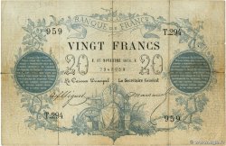 20 Francs type 1871 - Bleu FRANKREICH  1871 F.A46.02 S