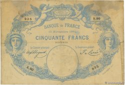 50 Francs type 1884 - À filigrane dégagé FRANCE  1884 F.A47.01 pr.TB
